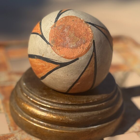 Antique Santo Domingo Kewa Pueblo Basket Pot - Native Pottery, Early 1900s - Picture 2 of 10